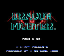 Dragon Fighter - Out of Control Edition Title Screen